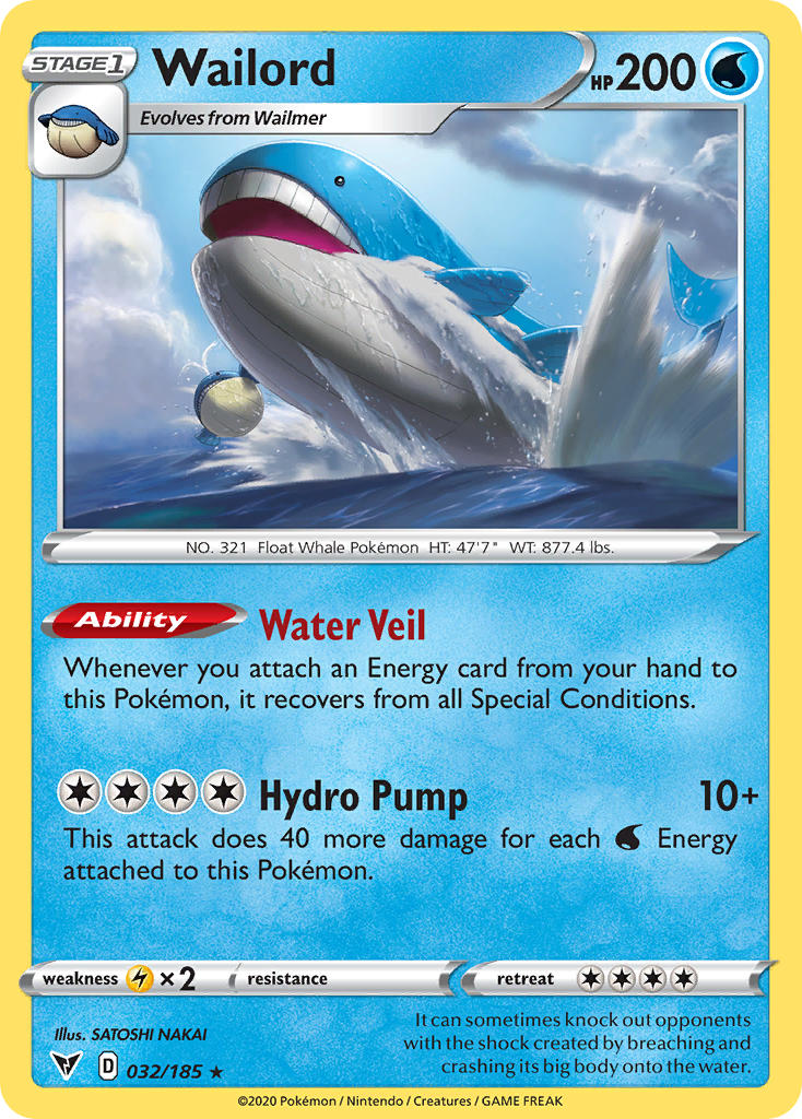 Wailord (032/185) [Sword & Shield: Vivid Voltage] | L.A. Mood Comics and Games