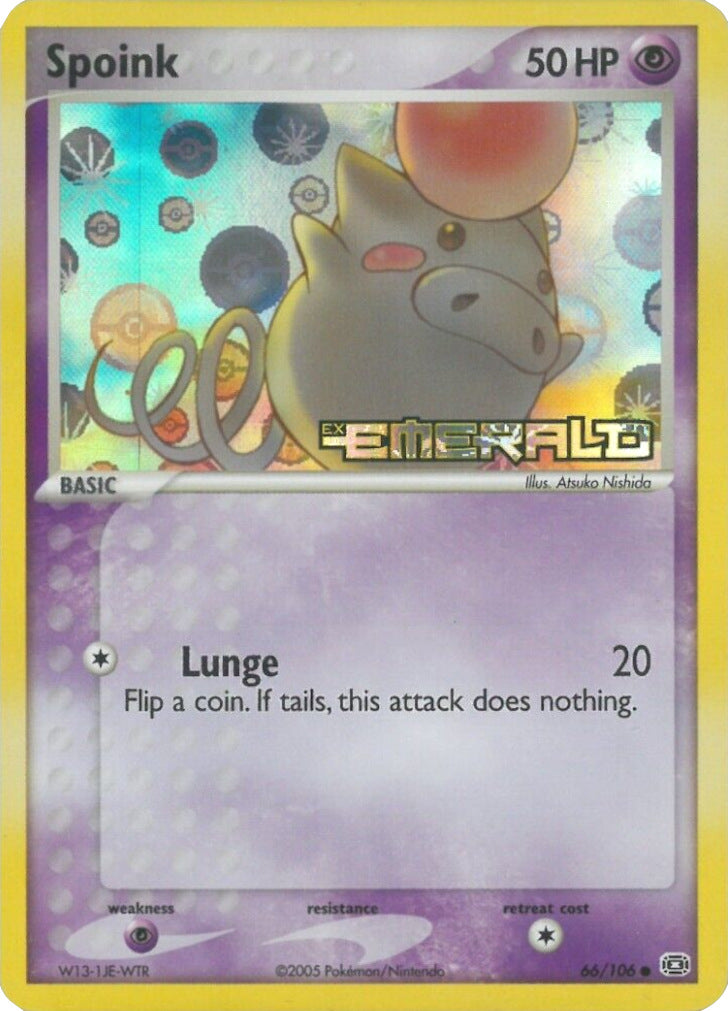 Spoink (66/106) (Stamped) [EX: Emerald] | L.A. Mood Comics and Games