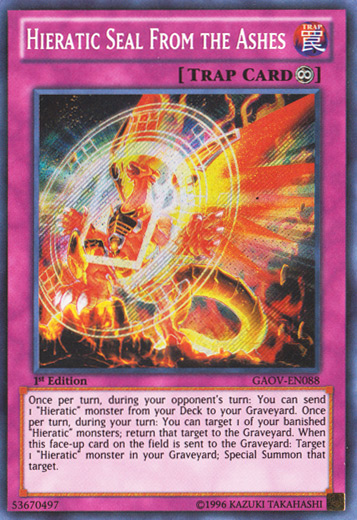 Hieratic Seal From the Ashes [GAOV-EN088] Secret Rare | L.A. Mood Comics and Games
