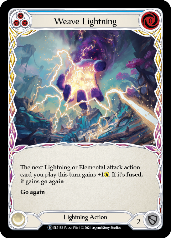Weave Lightning (Blue) [U-ELE182] (Tales of Aria Unlimited)  Unlimited Rainbow Foil | L.A. Mood Comics and Games