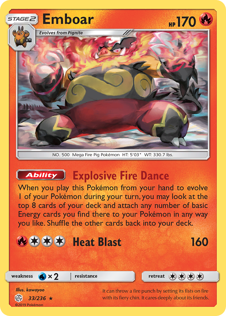 Emboar (33/236) [Sun & Moon: Cosmic Eclipse] | L.A. Mood Comics and Games