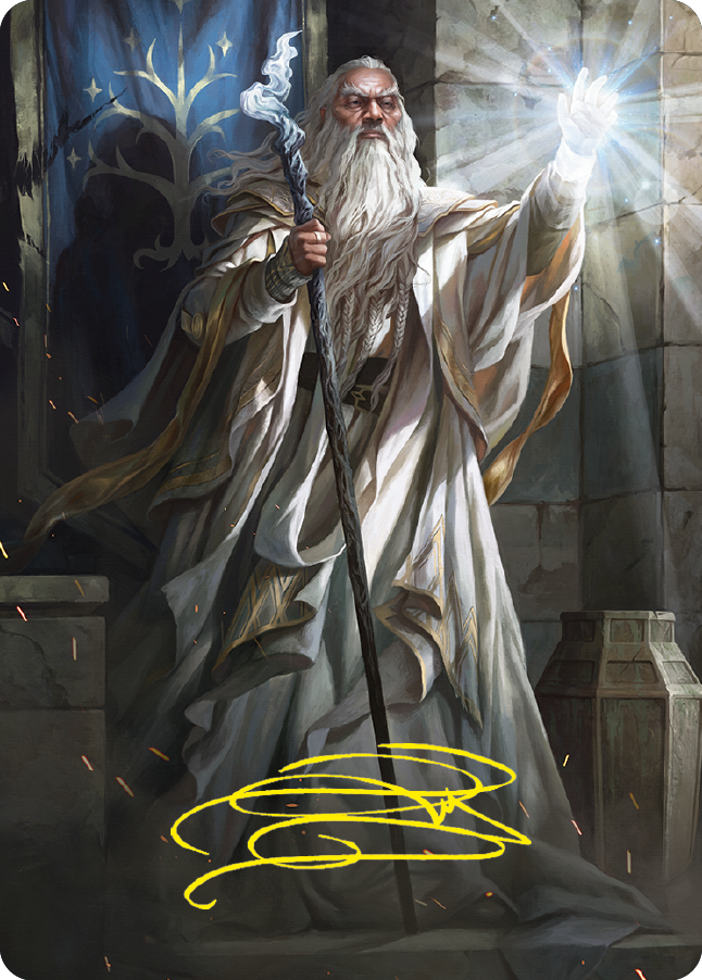 Gandalf the White Art Card (Gold-Stamped Signature) [The Lord of the Rings: Tales of Middle-earth Art Series] | L.A. Mood Comics and Games