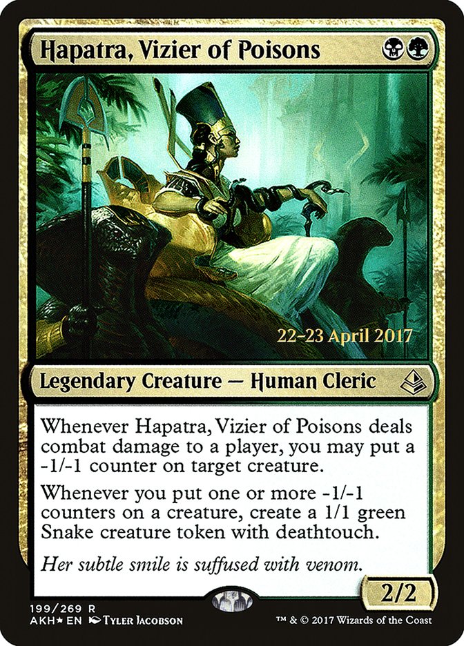 Hapatra, Vizier of Poisons [Amonkhet Prerelease Promos] | L.A. Mood Comics and Games