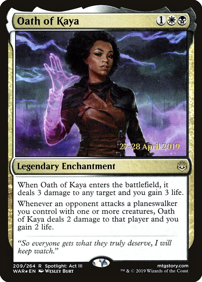 Oath of Kaya [War of the Spark Prerelease Promos] | L.A. Mood Comics and Games