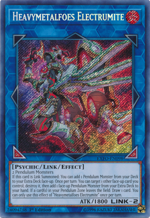 Heavymetalfoes Electrumite [EXFO-EN098] Secret Rare | L.A. Mood Comics and Games