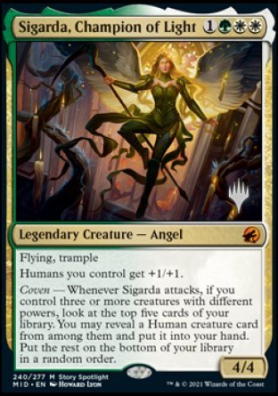 Sigarda, Champion of Light (Promo Pack) [Innistrad: Midnight Hunt Promos] | L.A. Mood Comics and Games