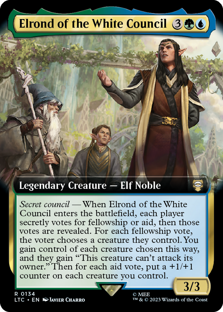 Elrond of the White Council (Extended Art) [The Lord of the Rings: Tales of Middle-Earth Commander] | L.A. Mood Comics and Games