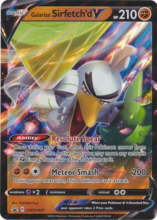 Galarian Sirfetch'd V (SWSH043) (Jumbo Card) [Sword & Shield: Black Star Promos] | L.A. Mood Comics and Games