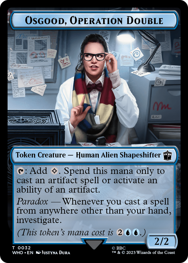 Soldier // Osgood, Operation Double Double-Sided Token (Surge Foil) [Doctor Who Tokens] | L.A. Mood Comics and Games