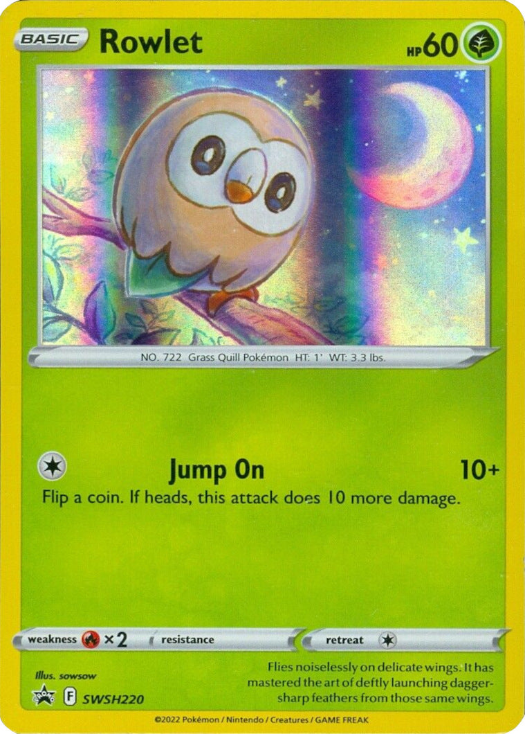 Rowlet (SWSH220) (Cosmos Holo) [Sword & Shield: Black Star Promos] | L.A. Mood Comics and Games