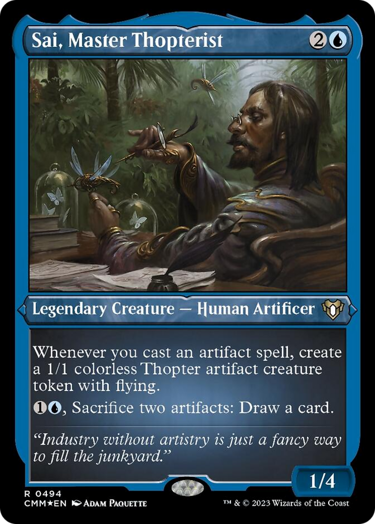 Sai, Master Thopterist (Foil Etched) [Commander Masters] | L.A. Mood Comics and Games