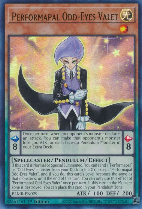 Performapal Odd-Eyes Valet [BLMR-EN029] Ultra Rare | L.A. Mood Comics and Games
