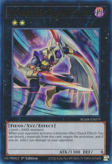 Number 65: Djinn Buster [BLMR-EN079] Ultra Rare | L.A. Mood Comics and Games