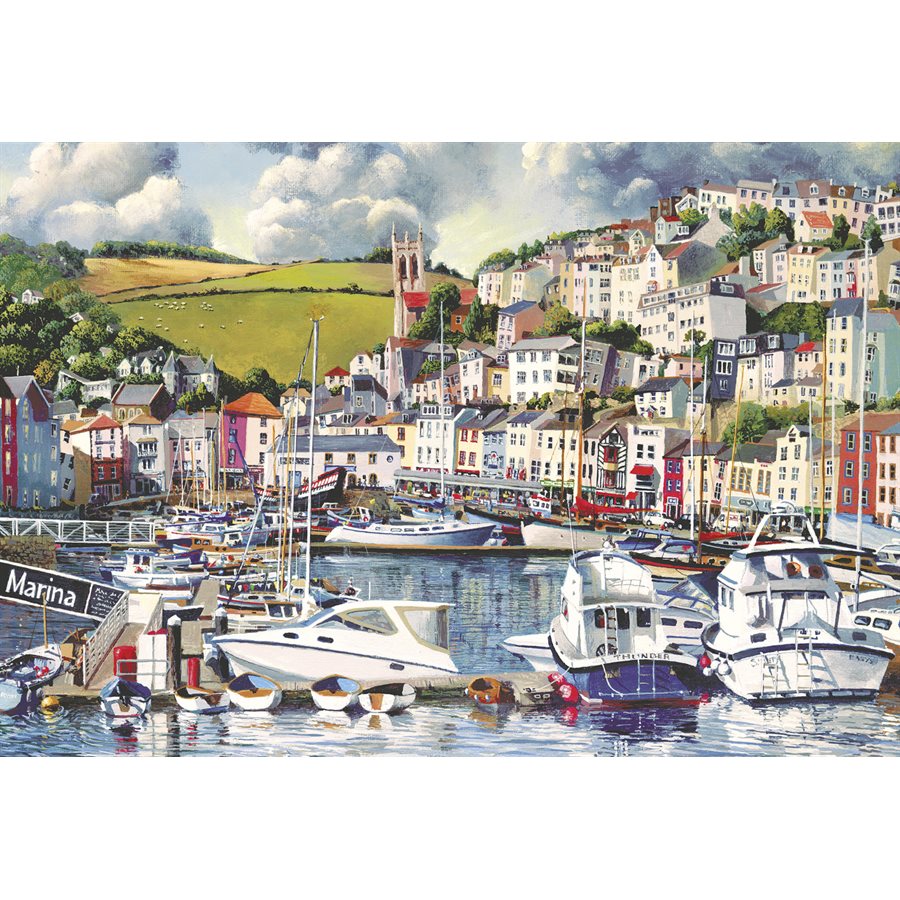 Puzzle 500 piece - Brixham Marina | L.A. Mood Comics and Games