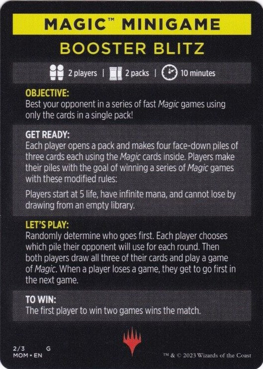 Booster Blitz (Magic Minigame) [March of the Machine Minigame] | L.A. Mood Comics and Games