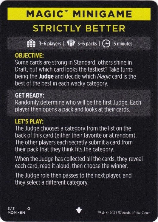 Strictly Better (Magic Minigame) [March of the Machine Minigame] | L.A. Mood Comics and Games