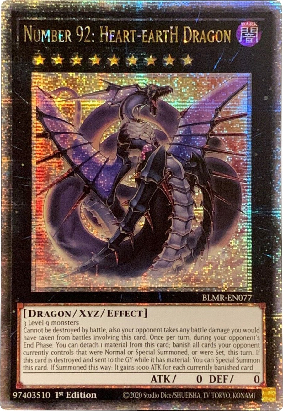 Number 92: Heart-eartH Dragon [BLMR-EN077] Quarter Century Secret Rare | L.A. Mood Comics and Games