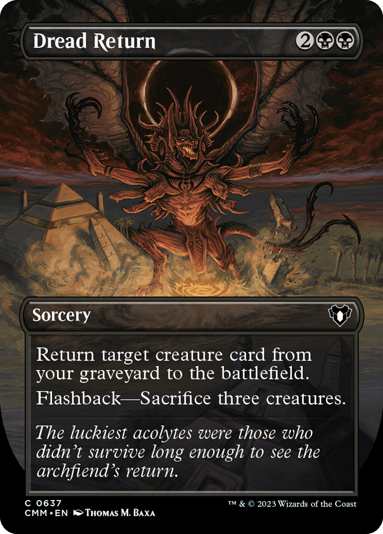 Dread Return (Borderless Alternate Art) [Commander Masters] | L.A. Mood Comics and Games