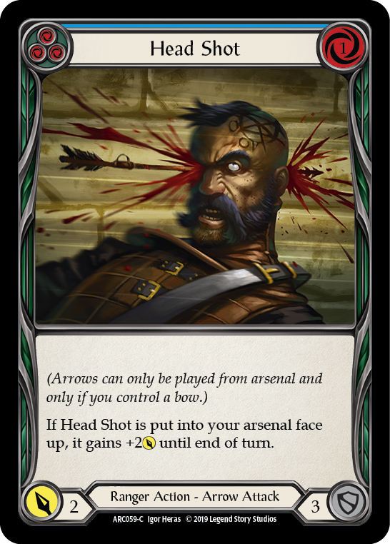 Head Shot (Blue) [ARC059-C] (Arcane Rising)  1st Edition Rainbow Foil | L.A. Mood Comics and Games