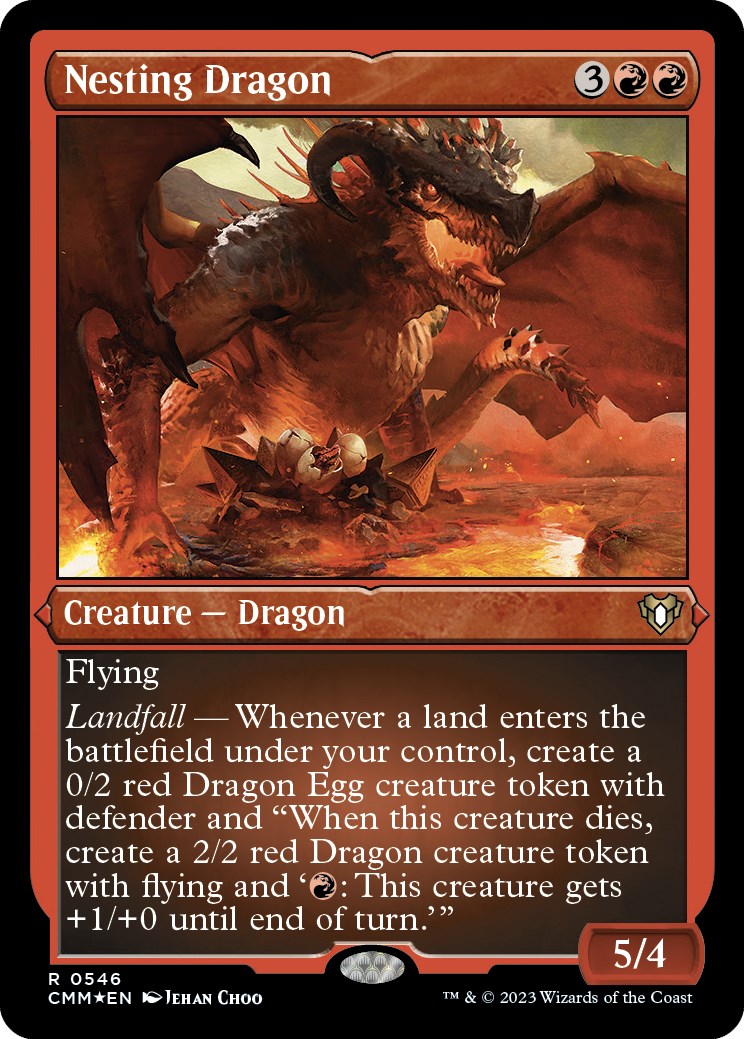 Nesting Dragon (Foil Etched) [Commander Masters] | L.A. Mood Comics and Games