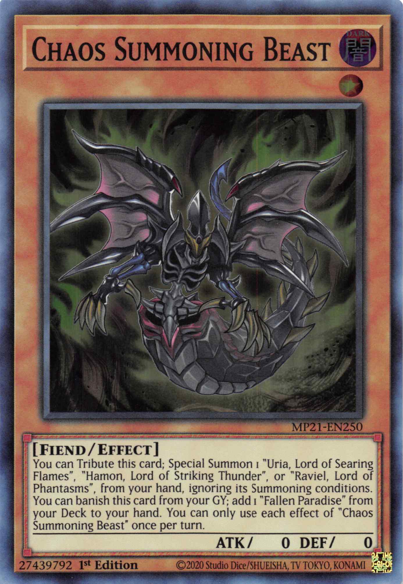 Chaos Summoning Beast [MP21-EN250] Super Rare | L.A. Mood Comics and Games