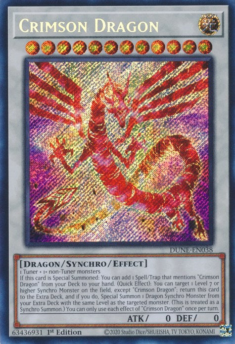 Crimson Dragon [DUNE-EN038] Secret Rare | L.A. Mood Comics and Games