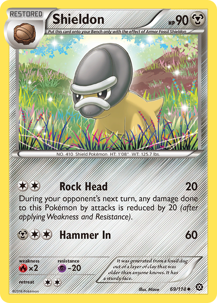 Shieldon (69/114) [XY: Steam Siege] | L.A. Mood Comics and Games