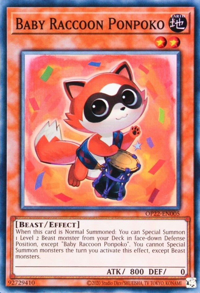 Baby Raccoon Ponpoko [OP22-EN005] Super Rare | L.A. Mood Comics and Games