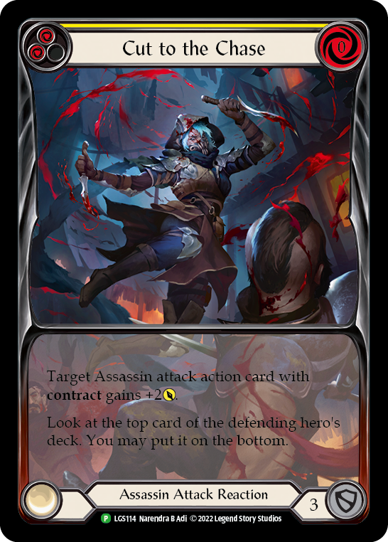 Cut to the Chase (Yellow) [LGS114] (Promo)  Rainbow Foil | L.A. Mood Comics and Games