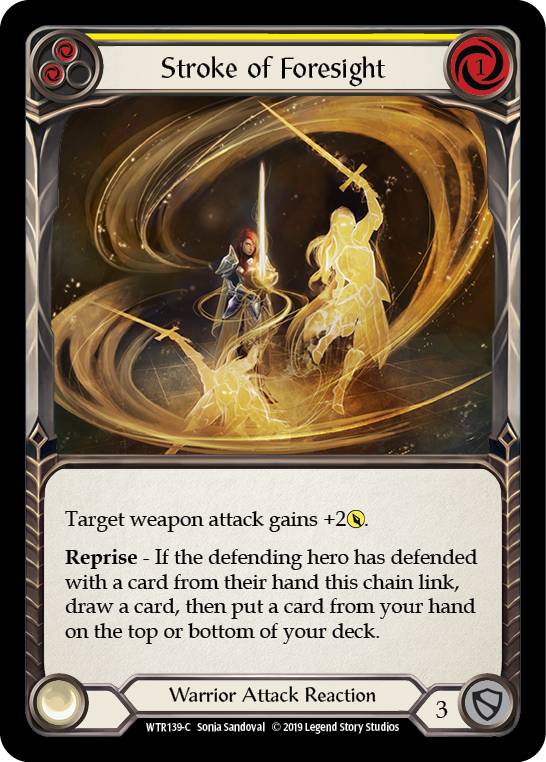 Stroke of Foresight (Yellow) [WTR139-C] (Welcome to Rathe)  Alpha Print Rainbow Foil | L.A. Mood Comics and Games