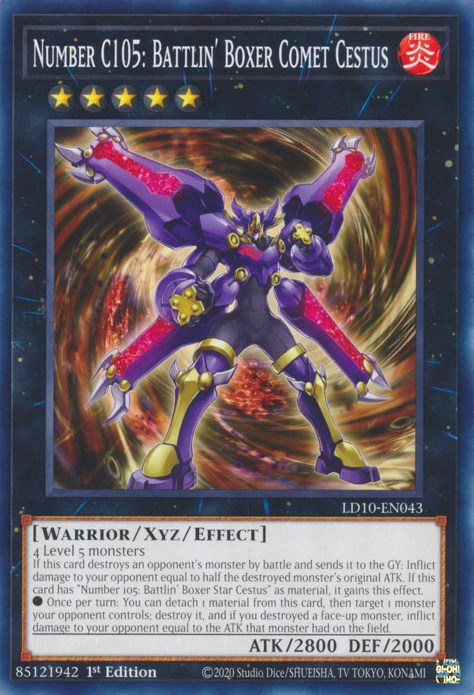 Number C105: Battlin' Boxer Comet Cestus [LD10-EN043] Common | L.A. Mood Comics and Games
