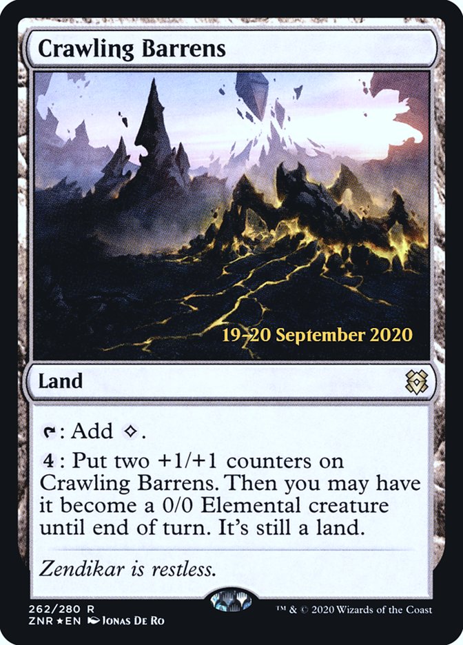 Crawling Barrens [Zendikar Rising Prerelease Promos] | L.A. Mood Comics and Games