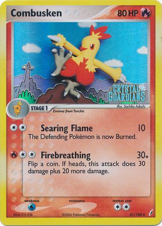 Combusken (31/100) (Stamped) [EX: Crystal Guardians] | L.A. Mood Comics and Games