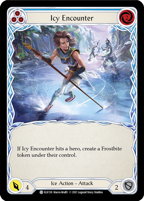 Icy Encounter (Blue) [ELE159] (Tales of Aria)  1st Edition Rainbow Foil | L.A. Mood Comics and Games