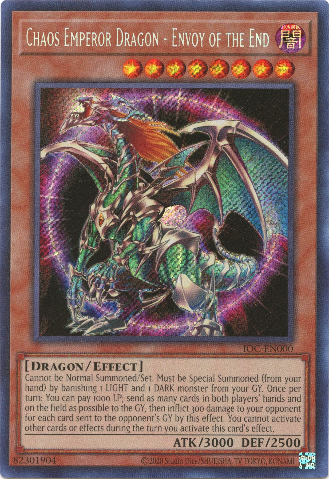 Chaos Emperor Dragon - Envoy of the End (25th Anniversary) [IOC-EN000] Secret Rare | L.A. Mood Comics and Games