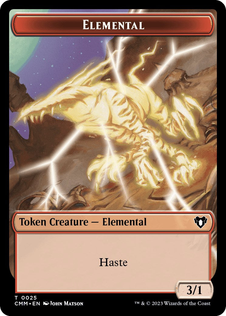 Elemental (0025) // Cat (0005) Double-Sided Token [Commander Masters Tokens] | L.A. Mood Comics and Games