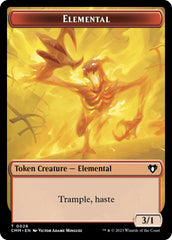 Elemental (0026) // Construct (0041) Double-Sided Token [Commander Masters Tokens] | L.A. Mood Comics and Games