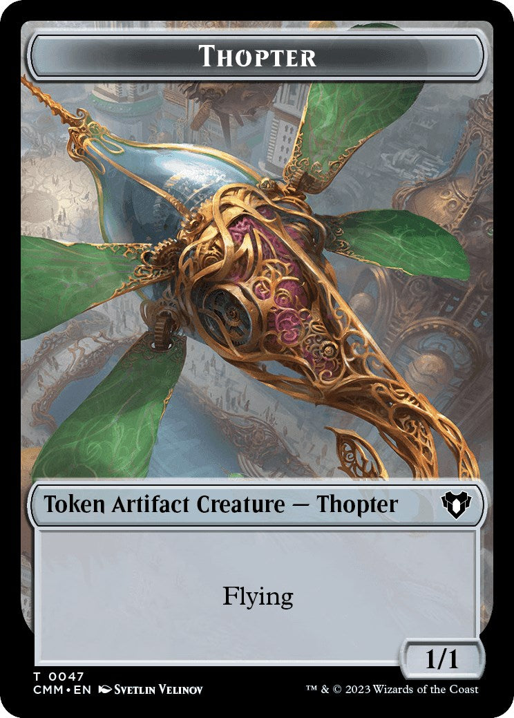 Thopter // Spider Double-Sided Token [Commander Masters Tokens] | L.A. Mood Comics and Games