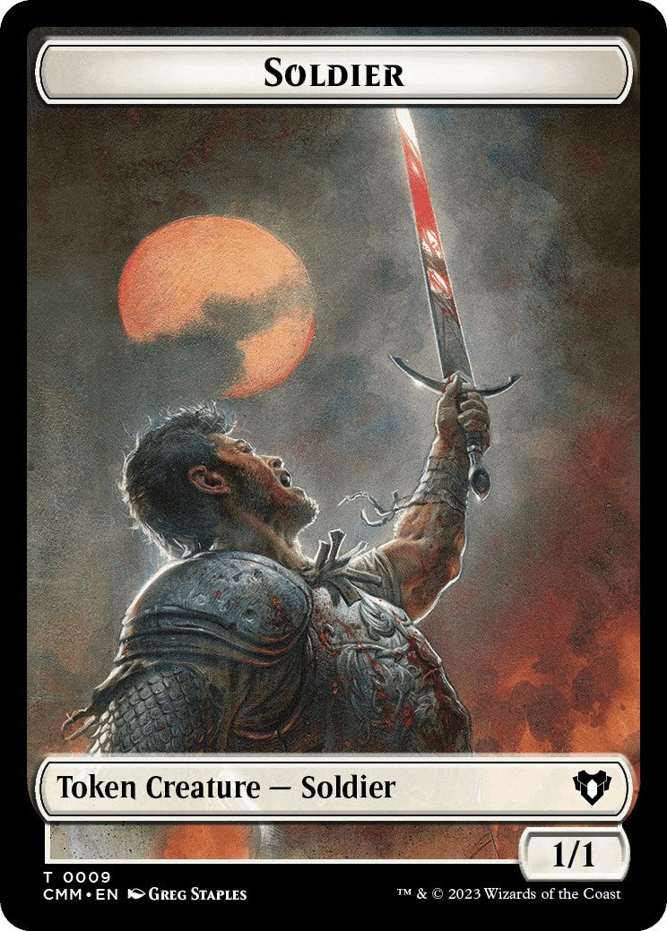 Soldier // Myr Double-Sided Token [Commander Masters Tokens] | L.A. Mood Comics and Games