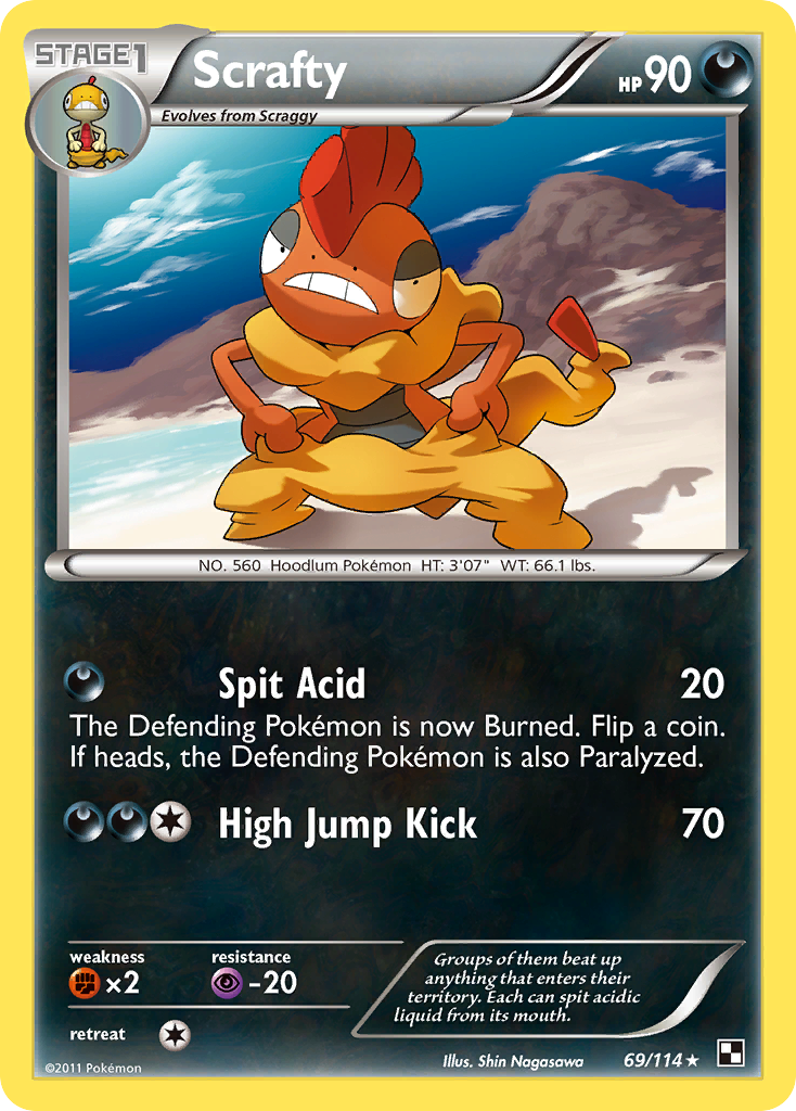 Scrafty (69/114) [Black & White: Base Set] | L.A. Mood Comics and Games