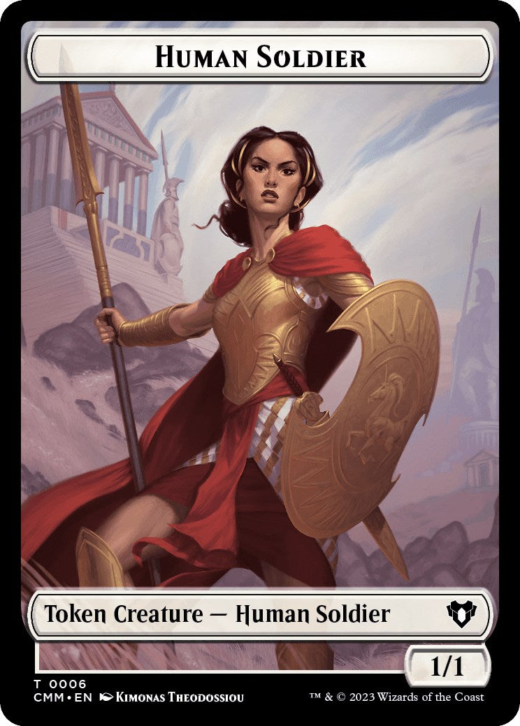 Human Soldier // Elemental (0037) Double-Sided Token [Commander Masters Tokens] | L.A. Mood Comics and Games