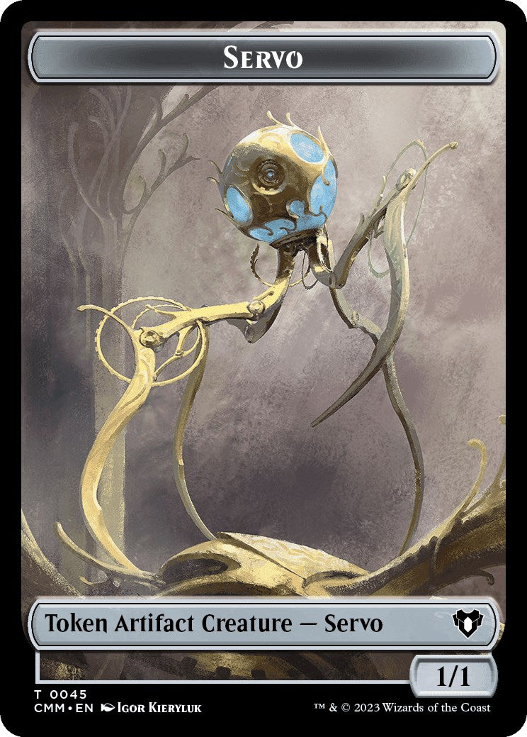 Servo // Emblem - Teferi, Temporal Archmage Double-Sided Token [Commander Masters Tokens] | L.A. Mood Comics and Games