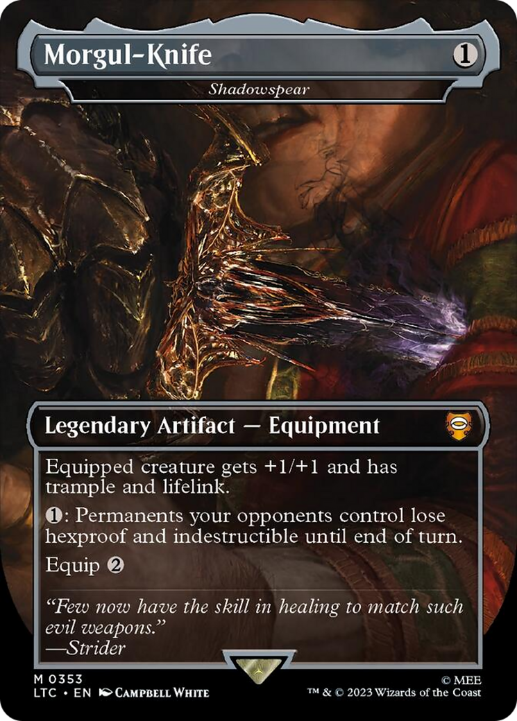 Morgul-Knife - Shadowspear (Surge Foil) [The Lord of the Rings: Tales of Middle-Earth Commander] | L.A. Mood Comics and Games