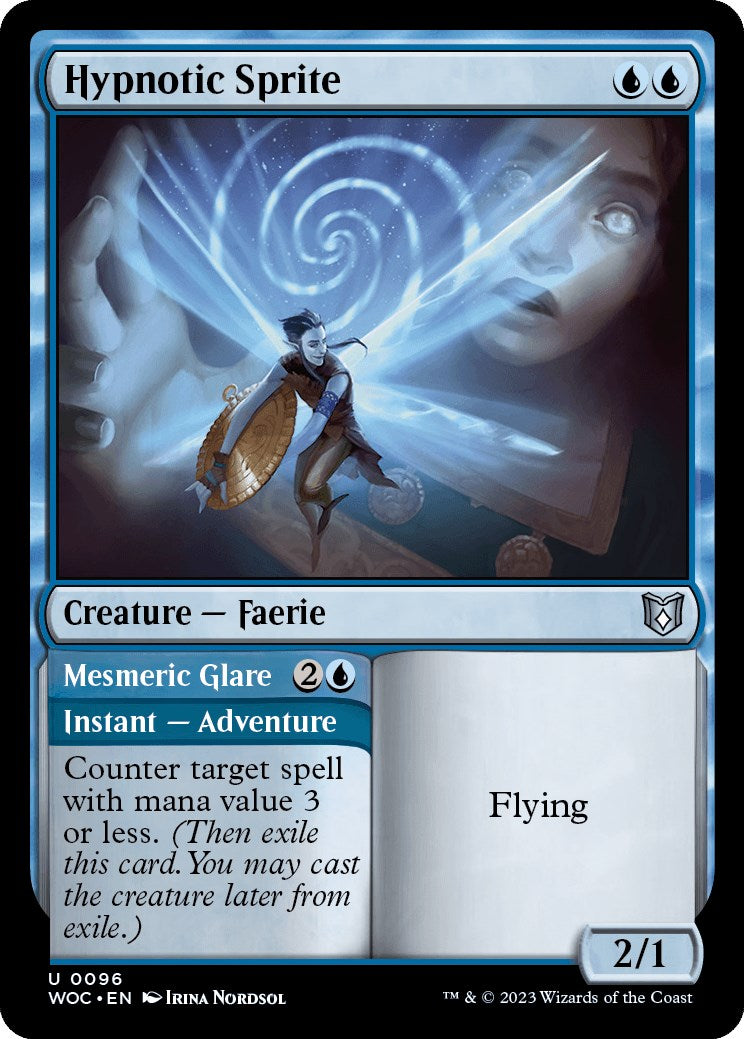 Hypnotic Sprite // Mesmeric Glare [Wilds of Eldraine Commander] | L.A. Mood Comics and Games
