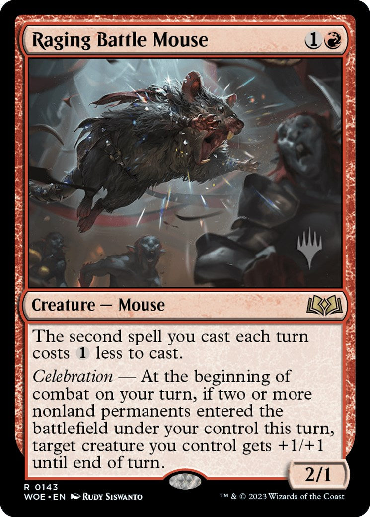 Raging Battle Mouse (Promo Pack) [Wilds of Eldraine Promos] | L.A. Mood Comics and Games