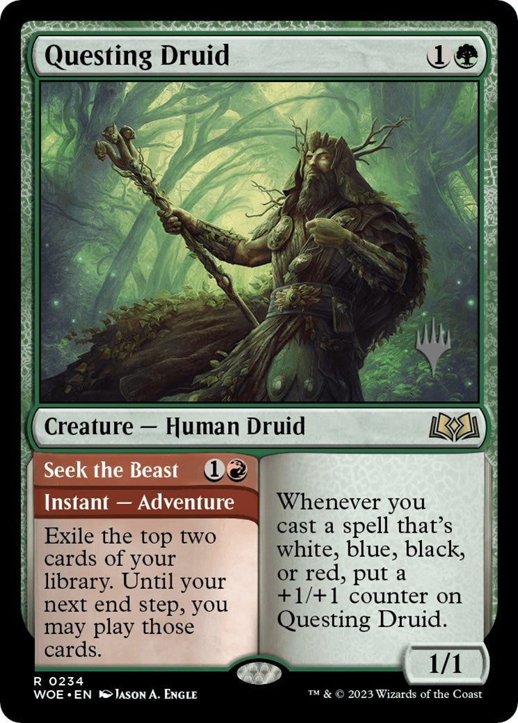 Questing Druid (Promo Pack) [Wilds of Eldraine Promos] | L.A. Mood Comics and Games