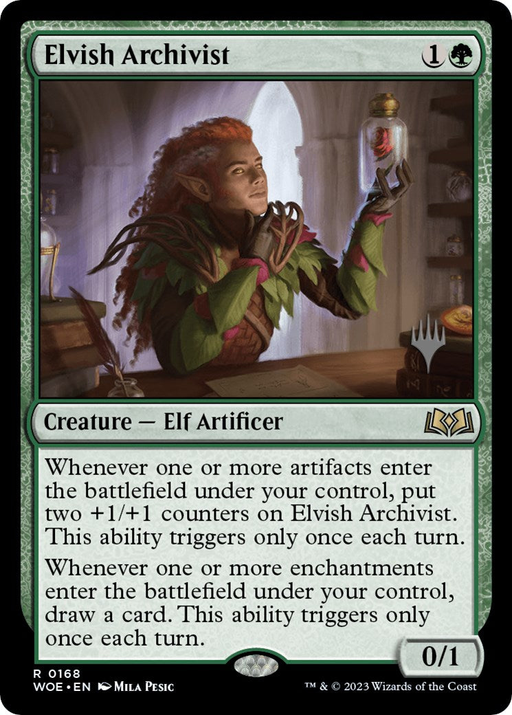 Elvish Archivist (Promo Pack) [Wilds of Eldraine Promos] | L.A. Mood Comics and Games