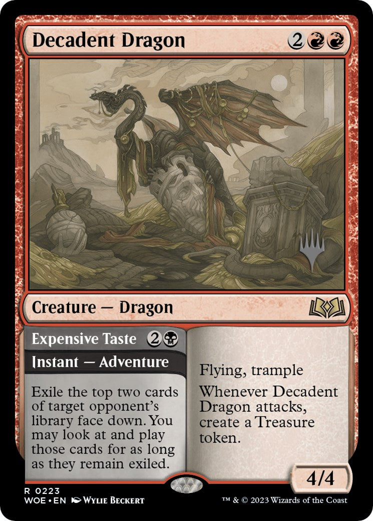 Decadent Dragon // Expensive Taste (Promo Pack) [Wilds of Eldraine Promos] | L.A. Mood Comics and Games