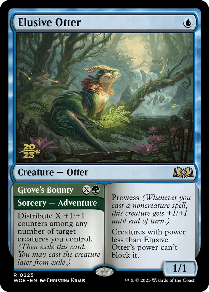 Elusive Otter // Grove's Bounty [Wilds of Eldraine Prerelease Promos] | L.A. Mood Comics and Games