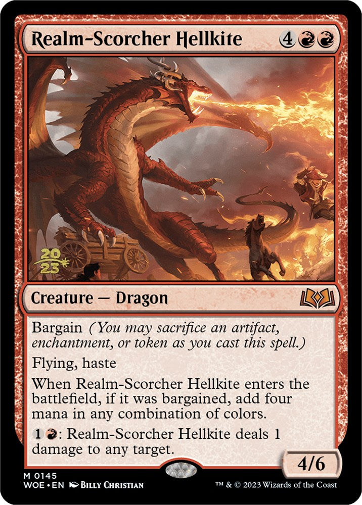 Realm-Scorcher Hellkite [Wilds of Eldraine Prerelease Promos] | L.A. Mood Comics and Games